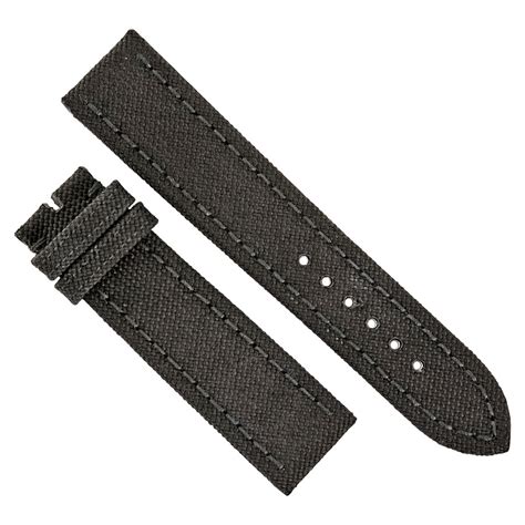 Breitling Black Canvas Watch Band Strap No Buckle 22